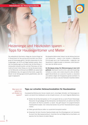 Informationen des Heizungshandwerks